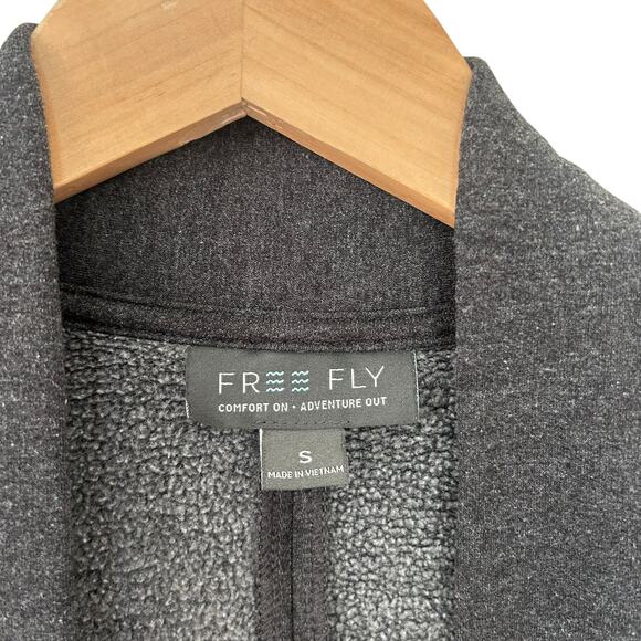 Free Fly Gray Open Front Cardigan Sz S - Picture 2 of 4